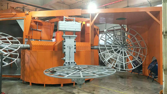 Beli Automatic forming machine controlled by PLC  Automatic Energy-Saving Rotational Moulding Machine with Two-Station Heating Chamber pembuatan online